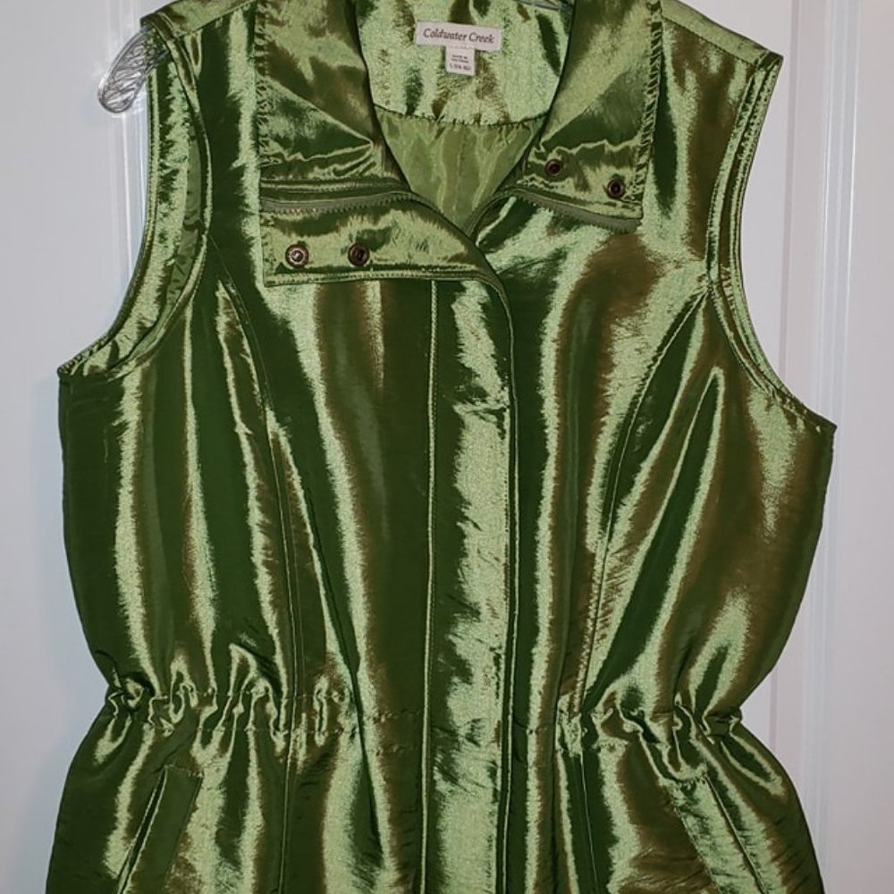 Coldwater Creek Zip, Button, & Cinch Vest